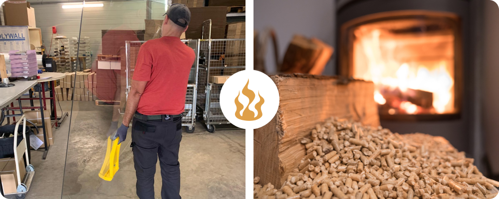 Mesurer vitre insert cheminée pour remplacement précis et adapté appareil de chauffage Vitreflam
